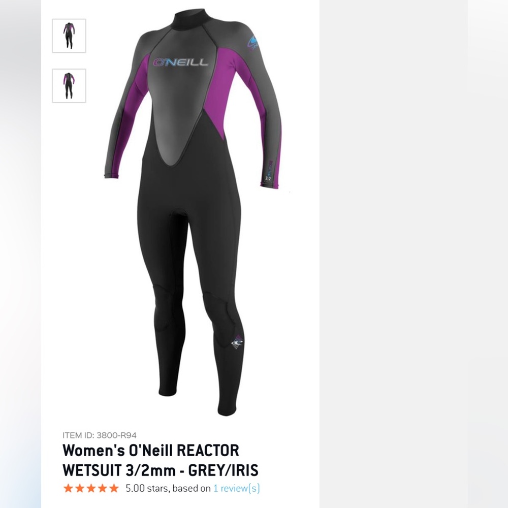 Womens size 8 O’Neill full wet suit